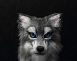 Realistic grey wolf fursuit head 1